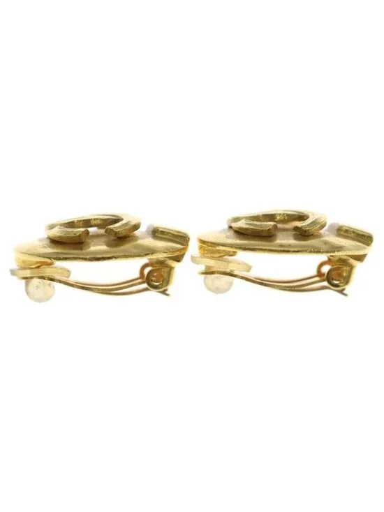 Chanel CC Logo Circle Earrings Gold - Picture 4 of 6